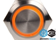 Pulsante a Pressione DimasTech®, 25 mm ID, Azione Momentanea, Colore Led Arancione